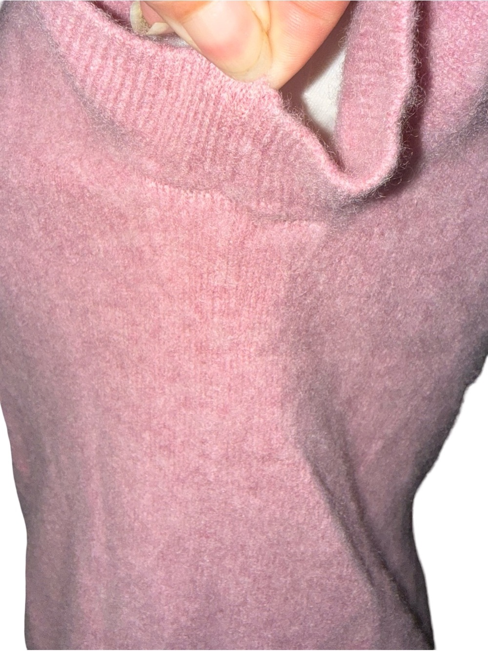 Quince Mongolian Cashmere Tee Classic Mauve Mist Short-Sleeve Sweater Medium - Picture 4 of 10